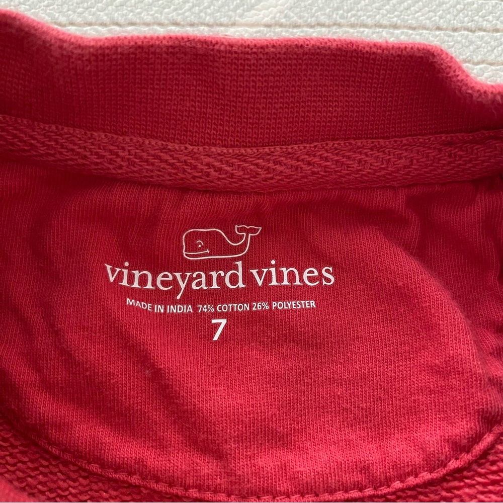 Vineyard Vines Crab Shell Cotton Blend Graphic Sweatshirt Boy’s Size 7 - Picture 3 of 5